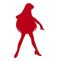 SAILORMOON ANIME SAILOR MARS SILHOUETTE VERSION 2 VINYL STICKERS SYMBOL 6" DECORATIVE DIE CUT DECAL FOR CARS TABLETS LAPTOPS SKATEBOARD - WHITE