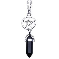 Meolin Turquoise Gemstone Healing Stone Pendant Necklace Quartz Stone Pendant Necklace Gift,alloy,As Description