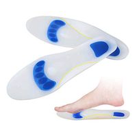 Plantar Fasciitis Inserts Breathable Massaging Shoe Sole Gel Orthotic Heel Spur Insoles Pain Relief Cushion Pad for Women Men 1 Pair
