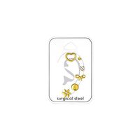 Gold Lovers Sets Jewelry on Cards 316L Surgical Grade Stainless Steel with Handmade Prong Setting