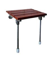 DWLXSH Shower Seat Home Care Wall Mounted Solid Wood Aluminum Folding Shower Seat Durable & Secure Anti-Skid Bath Stool Load-Bearing 250kg,38×33.8×46cm