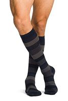 SIGVARIS Men’s Style Microfiber Patterns 830 Closed Toe Calf-High Socks 20-30mmHg