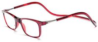 Anti-Reflective Magnetic Reading Glasses Adjustable Front Connect Reader(Red05/Coated Lens 275)