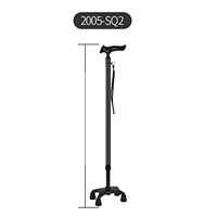 Crutch Elderly Walking Stick Light Cane Four-Legged Multi-Function Non-Slip Cane Telescopic Walker Aluminum Alloy Ergonomic Design,B