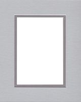Pack of (5) 11x14 Double Acid Free White Core Picture Mats Cut for 8x10 Pictures in Nantucket Grey and Ocean Grey