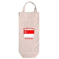 Imported From Singapore Singaporean Cotton Canvas Wine Bag Tote With Handles