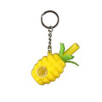 TOPJAR 1 Honey Straws Decorative Glass Bowl Portable Pineapple Toy Desk Accessories Silicone Reusable (yellow)