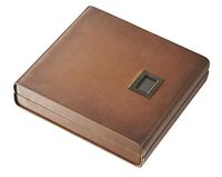 Personalized Visol Brown Leather Madrid Cigar Humidor with Embedded Digital Hygrometer with Free Laser Engraving ([A] Roman Monogram)