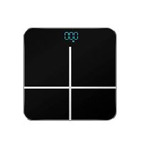 KOIUJ Digital Body Weight Scale, Bathroom Scale with Large Backlit Display, Step On Technology, High Precision Measurements (Colour: Black)
