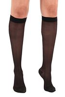 Made in The USA - Absolute Support Sheer Compression Stockings - Knee High, 15-20 mmHg- Graduated Compression Hose for Women -Medium Black, SKU: A101BL2