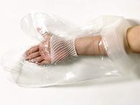 Adult Arm Shower Cast Cover Best Seal Watertight Protection, Waterproof Soft Bandage Protector for Hand, Wrist, Finger Wound in Bathing, Reusable(Short)