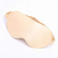 Ethereal Lomoer 100% Natural Silk Sleep Mask & Blindfold with Elastic Strap, Super-Smooth for Nap, Travel, Full Night Sleep (Champagne-2)