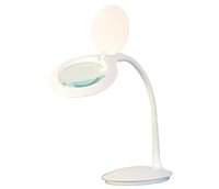 TekLine 39101A Desk Gooseneck 4" Magnifying Lamp, White 30-LED Daylight