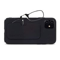 ThinOptics Reading Glasses + iPhone 11 Slimline Case | Black Frame, 2.50 Strength Readers