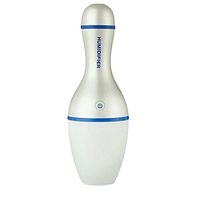 KinStore Cool Mist Humidifier Mini Portable USB Gift Diffuser Bowling Shape with Color LED Night Light Facial Sprayer Function 150ml (White+Blue)