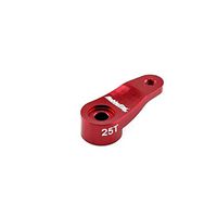 HobbyStar 25T Angled Aluminum Servo Horn for R/C Car, Red