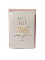 Gift Enclosure Card, Pink Birthday Cake, Set of 3 Cards with Envelopes