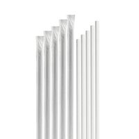 Mega Moose Biodegradable Wrapped Paper Straws - 500 ct. Paper Drinking Straws with Ultra Compost - Plasticless Bulk Paper Straws Environmentally Friendly for Restaurants, Food Service (White)