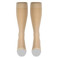 Nuvein Compression Socks for Women and Men, Medical Support Stockings, Beige (Open Toe), Small (20-30 mmHg)