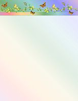 Butterfly Floral Stationery Printer Paper 26 Sheets