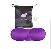 SkyLats 3D Fashion Dream Sleep Eye Mask with Soft Earplugs- Night Blindfold Sleep Memory Foam, Premium Light Blocking Eye Cover, Molded Eye Shade with Adjustable Strap for Travel, Nap, Yoga - Blue