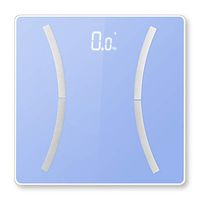 DQIDH Digital Bathroom Scale Smart AP P WeChat Display Bluetooth Measurement Calorie BMI Bluetooth Weight Electronic Body Fat Scale,Blue