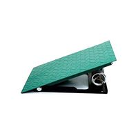 Wheelchair Uphill Pad, Height-Adjustable Steel Plate Material Curb Ramp Pad, Terrace Garden Step Portable Multi-Function Maintenance Ramp Door Valve (Color : Green)