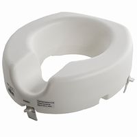 PCP 5" Elevated Toilet Seat, Universal Fit, Tall Profile Rise Height Lift, Tightening Stability Lock, Portable Bath Safety Commode Support