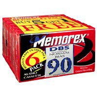 Memorex Audio Tapes (13651175) (13651175) 6 Pack