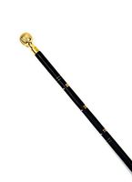 Solid Cast Brass Handle Cane with Solid Brass Inlay, Unisex