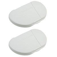 VitaCarry Small 4 Compartment Pocket Pill Box Holds up to 20 Aspirin Size Tablets - 3.0" x 2.0" x 0.6" (Pack of 2 - White)