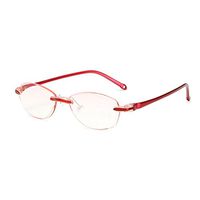 Fusion Trendy Rimless Reader and Case for Women's Lightweight Reading