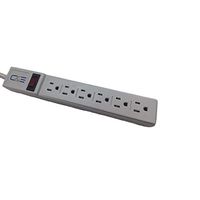 6 Outlet Surge Protector 15A 120V with Flat Rotating Plug 15ft Power Cord 3 Prong 6 Outlet Power Strip with 15 Feet Power Cable and 360 Degree Rotating Plug, Gray CNE676197