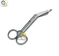 LOT OF 6 PAIRS STAINLESS STEEL LISTER BANDAGE SCISSORS 7.25" ECONOMY GRADE (GSI BRAND)
