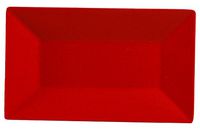 Yanco ME-216 Mexico Plate, Rectangular, 16" Length, 9.5" Width, Melamine, Red Color with Black Speckled, Pack of 12