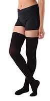 Absolute Support Thigh High Compression Stockings Silicone Border, Black – 4XL