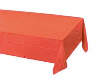 24 pcs (1 case) of Plastic Heavy Duty Premium tablecloths 54" x 108" - Coral