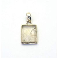 Sterling Silver Golden Rutile Quartz Pendant Jewellery No.3202
