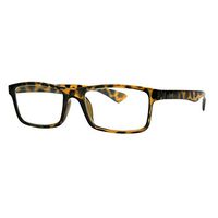 Magnified Reading Glasses Classic Plastic Rectangle Frame Unisex Tortoise +2.5
