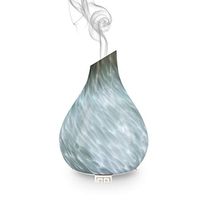 Simply Diffusers Mini Gaius Aromatherapy Essential Oil Diffuser - Hand Blown Glass - Colorful LED White Glow - 100ml Capacity & Safety Auto-Shut Off Feature