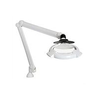 Luxo Circus 3.5-Diopter Illuminated Magnifier with 45" Reach and Edge Mount Clamp, White