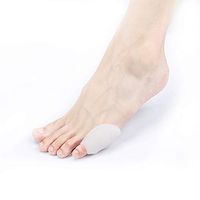 HALLUX Small Toe Gel Toe Separator, Orthodontic Toe Spacer, Bunion Relieve Toe Straightener Soft Quality Toe Protection, Female Toe Divider Men's Toe Correction - 1 Pair,White