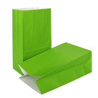 KEYYOOMY Small Paper Bags Green Party Goody Bag for Party (100 CT, 4.7x2.4x8.7 in)