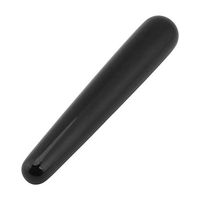 1pc Natural Quartz Crystal Face Massage Wand Stone Smooth Stick Massaging Tool Pink Black 110mm (Black)