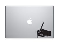 School Handwriting - Learn Teach Cursive Print Alphabet - 5" Black Vinyl Decal Sticker Car Macbook Laptop