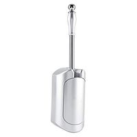 FTVOGUE Stainless Steel Toilet Brush with Holder Home Hotel Bathroom Handle Cleaning Tool Set(02)