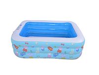 ZMM® Inflatable Bathtub,   Child Swimming Pool Three Rings Rectangle Inflatable Baby Swimming Pool Household Paddling Pool Thick Sea Fish 3 Ring 180 * 140 * 60cm