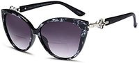 VVDQELLA Women Bifocal Reading Sunglasses Reader Glasses Cateye Diamond Ladies Fashion Reading Glasses