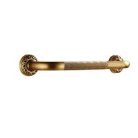 Byrhgood Retro Brass Handle Bathroom Safety Bars Wall Carved Staircase handrail handrails (Size: 35CM / 52CM, ø25MM) (Size : 35CM)