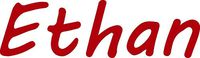 hBARSCI Ethan Vinyl Decal - 5 Inches - for Cars, Trucks, Windows, Laptops, Tablets, Outdoor-Grade 2.5mil Thick Vinyl - Red